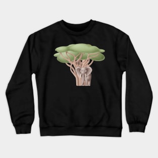 Cute elephant in safari Crewneck Sweatshirt